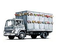 Meat Truck Banksy Art Print 30x40cm - thumbnail