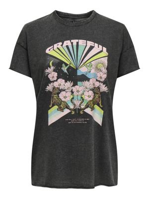 Only Onllucy Life Reg S/s Top Jrs Noos T-shirts Black Grateful