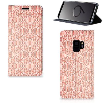 Samsung Galaxy S9 | Hoesje met Magneet | Pattern Orange