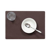 Stevige luxe Tafel placemats Plain chocolade bruin 30 x 43 cm