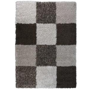 Merinos Hoogpolig Geblokt Vloerkleed 910 Beige - 160x230 cm