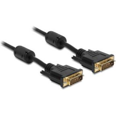 Delock 83190 Kabel DVI 24+1 male > DVI 24+1 male 2 m zwart