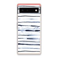 Ink Stripes: Google Pixel 6 Transparant Hoesje