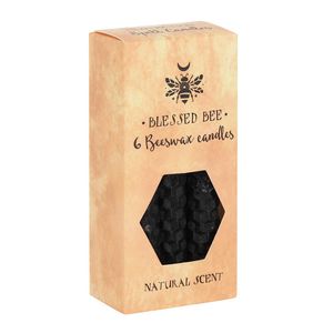 Bijenwas Spell Kaarsen (Zwart - 6 kaarsen)