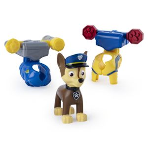 PAW Patrol , actiepakket met Chase-figuur en 2 uniformen met clip, voor kinderen vanaf 3 jr.