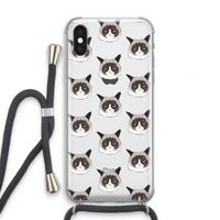 It's a Purrr Case: iPhone X Transparant Hoesje met koord It's a Purrr Case: iPhone X Transparant Hoesje met koord