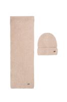 NoBell winter sjaal + muts set meisjes - beige - Ronja - gebreid