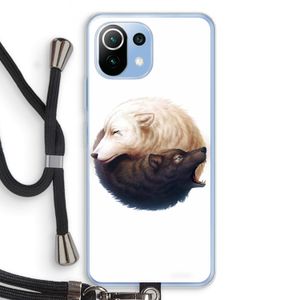 Yin Yang Wolves: Xiaomi Mi 11 Lite Transparant Hoesje met koord