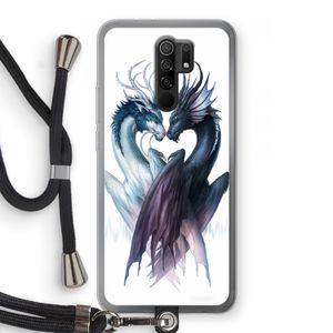 Yin Yang Dragons: Xiaomi Redmi 9 Transparant Hoesje met koord