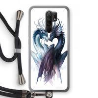 Yin Yang Dragons: Xiaomi Redmi 9 Transparant Hoesje met koord Yin Yang Dragons: Xiaomi Redmi 9 Transparant Hoesje met koord