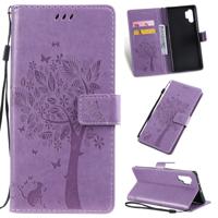 Boom & kat patroon gedrukt afdrukken horizontale Flip PU lederen draagtas met houder & kaartsleuven & portemonnee & Lanyard voor Galaxy Note 10 +/10 P