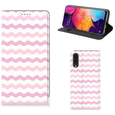 Samsung Galaxy A50 | Hoesje met Magneet | Waves Roze
