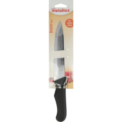 Metaltex basic line kookmes 28 cm zwart/rvs