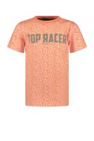 Tygo & Vito Jongens t-shirt AOP tekst - Oranje clownfish - thumbnail