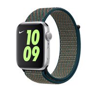 Apple origineel Nike Sport Loop Apple Watch 42mm / 44mm / 45mm / 49mm Hyper Crimson / Neptune Green - MXN62ZM/A - thumbnail