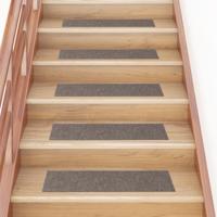 VidaXL Trapmatten zelfklevend 15 stuks 76x20 cm beige rechthoekig