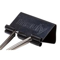 Papierklem MAUL foldback 215 13mm zwart 12 stuks