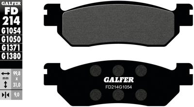 GALFER Brake pad fd214 g1054 organic standard