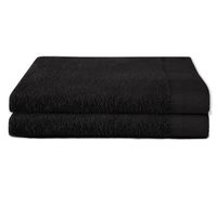 Seahorse - Pure douchelaken 70x140cm black (2 stuks)