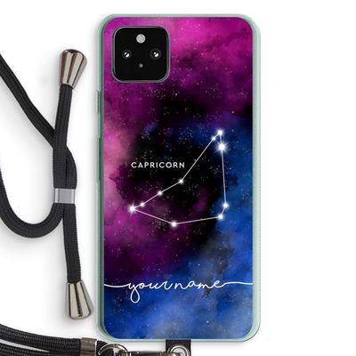 Sterrenbeeld - Donker: Pixel 5a 5G Transparant Hoesje met koord