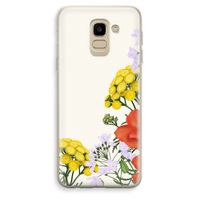 Wilde bloemen: Samsung Galaxy J6 (2018) Transparant Hoesje