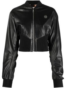 Philipp Plein veste bomber en cuir - Noir