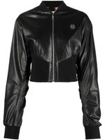 Philipp Plein veste bomber en cuir - Noir - thumbnail