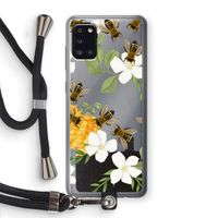 No flowers without bees: Samsung Galaxy A31 Transparant Hoesje met koord