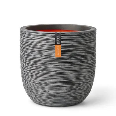 Capi Nature Rib NL bol 35x34cm bloempot antraciet