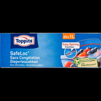 Toppits Safeloc Diepvrieszakken 1 Liter 20 stuks bij Jumbo