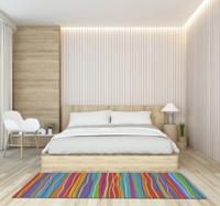 Gekleurd strepen modern vinyl tapijt