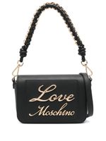 Love Moschino sac porté épaule à plaque logo - Noir - thumbnail