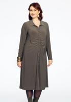 Yoek Blouse-jurk met plooien | Licht Groen | Maat 58/60