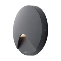 Kuma LED Wandlamp - 6 Watt - 105 Lumen - 3000K warm wit - 12V - IP44 Waterdicht - Rond - Downlight - Antraciet
