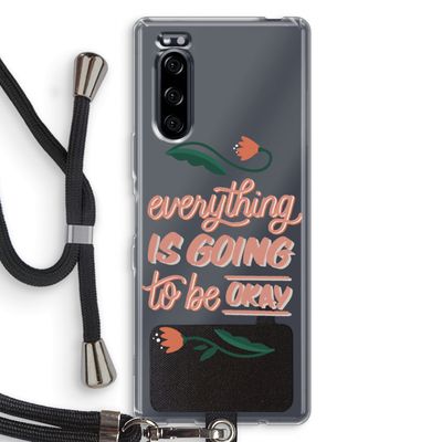 Optimistic flower girl: Sony Xperia 5 Transparant Hoesje met koord