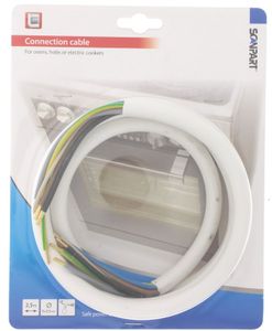 Scanpart oven aansluitkabel 5x2.50mm 2,5m Inbouw accessoire Wit