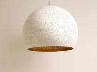 Hanglamp wit goud &apos;Will&apos; Oosterse hanglamp filigrain stijl open wit/goud 40 cm