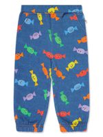 the bonnie mob pantalon de jogging à imprimé façon illustration - Bleu
