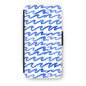 Blauwe golven: iPhone 7 Plus Flip Hoesje