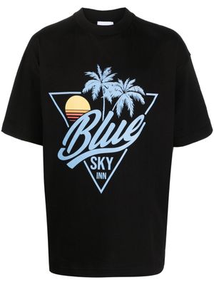 BLUE SKY INN t-shirt en coton à logo imprimé - Noir
