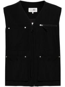 MM6 Maison Margiela gilet zippé à poches multiples - Noir