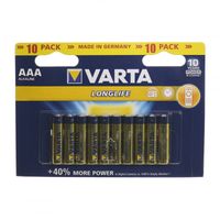 Varta batterijen longlife - AAA - set van 10 - thumbnail