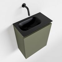 Toiletmeubel Mondiaz Ture | 40 cm | Meubelkleur Army | Eden wastafel Urban Links | Zonder kraangat