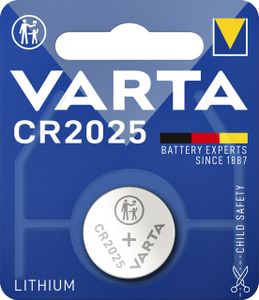 Batterij Varta knoopcel CR2025 lithium blister ÃƒÆ' 1stuk