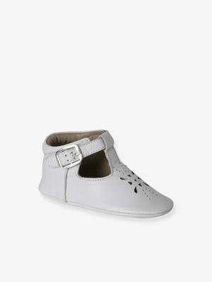 Baby sloffen leer wit