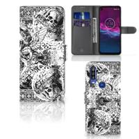 Telefoonhoesje met Naam Motorola One Action Skulls Angel