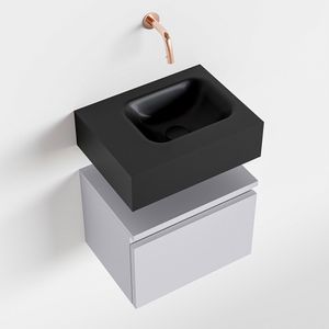 Toiletmeubel Mondiaz Andor | 40 cm | Meubelkleur Cale | Lex vrijhangend wastafel Urban Rechts | Zonder kraangat