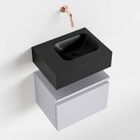 Toiletmeubel Mondiaz Andor | 40 cm | Meubelkleur Cale | Lex vrijhangend wastafel Urban Rechts | Zonder kraangat