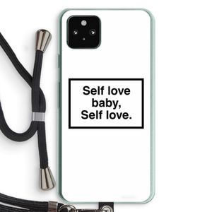 Self love: Pixel 5a 5G Transparant Hoesje met koord