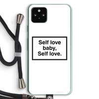 Self love: Pixel 5a 5G Transparant Hoesje met koord